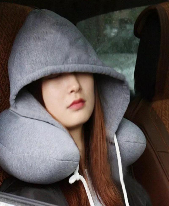 Hooded Travel Neck Pillow